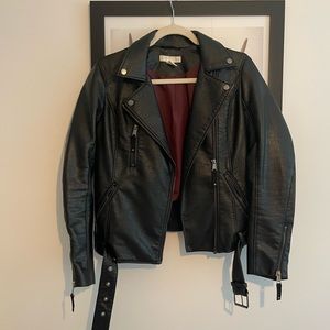 Black Faux leather Jacket